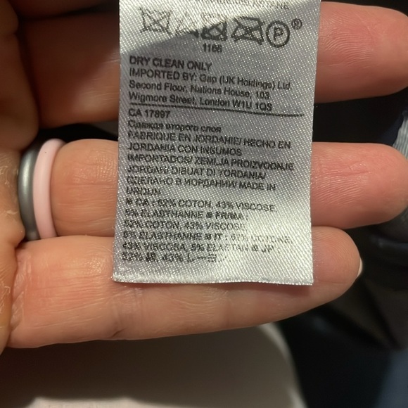 Banana Republic Sloan Skinny-Fit Sailor Ankle Pant Blue texture Ankle Size 2 - Picture 11 of 13